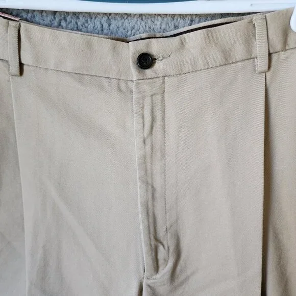 NEW Haggar Work To Weekend Classic Fit No Iron Khaki Dress Pants Size 40 x 34 - Picture 7 of 16